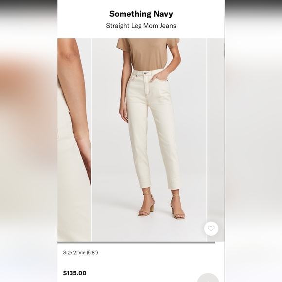 $135 Something Navy Straight Leg Mom Jeans - Picture 10 of 15